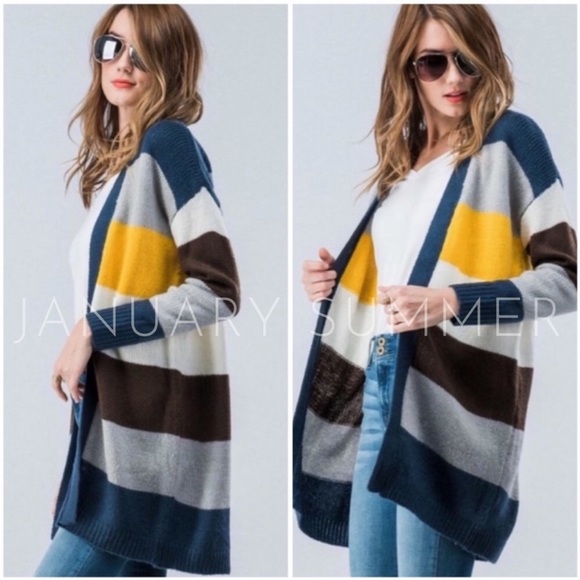 COLOR BLOCK CARDIGAN - Picture 3 of 7